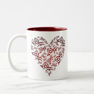 Hearts Love Theme Two-Tone Coffee Mug