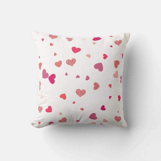 Hearts - love throw pillow (Front)