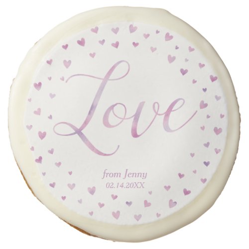 Hearts  Love Valentines day gift Wedding Favor Sugar Cookie