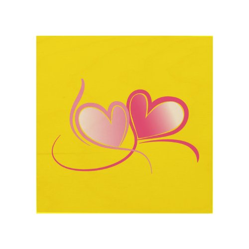 Hearts Love Wood Wall Art