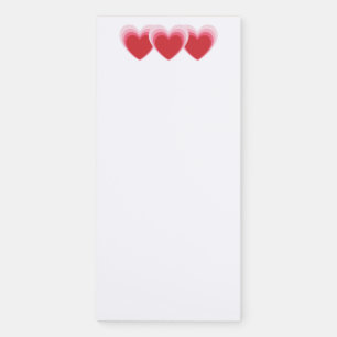 Hearts Magnetic Notepad