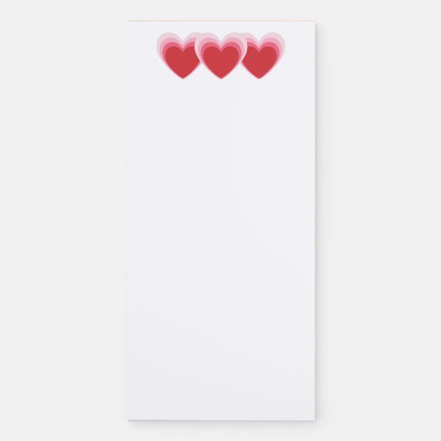 Hearts Magnetic Notepad (Front)