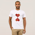 Hearts Men&#39;s Basic Super Soft T-shirt, White T-shirt at Zazzle