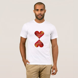 Hearts Men's Basic Super Soft T-Shirt, White T-Shirt