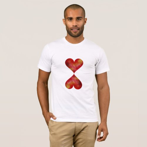 Hearts Mens Basic Super Soft T_Shirt White T_Shirt