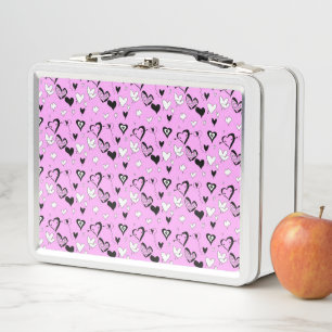 Hearts Metal Lunch Box