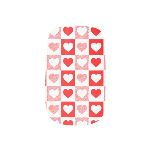 hearts minx nail art (Left Thumb)