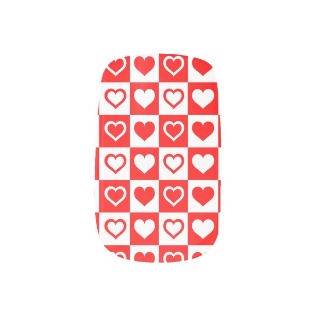 hearts minx nail art (Left Thumb)