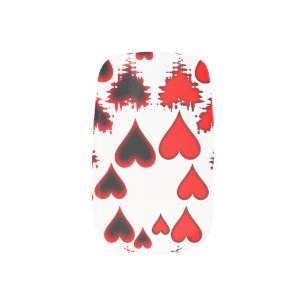 Hearts Minx Nail Wraps