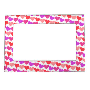 HEARTS Modern Groovy Love Friendship Valentines Magnetic Frame