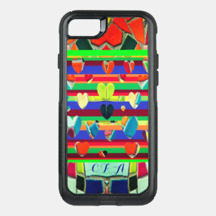 Hearts Mosaic Pattern OtterBox Commuter iPhone SE/8/7 Case