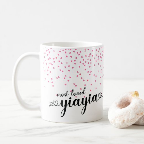 Hearts Most Loved YiaYia Coffee Mug