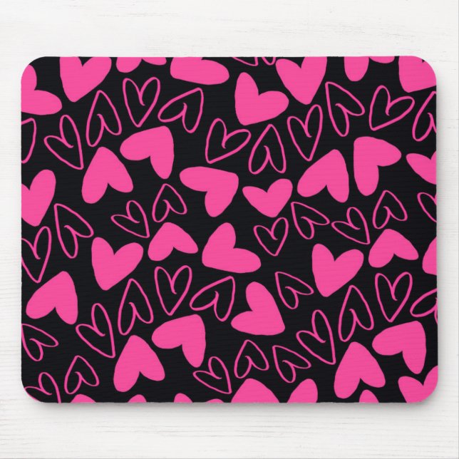 Hearts Mouse Pad (Front)