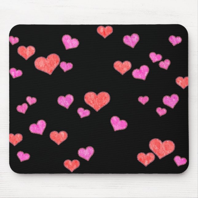 Hearts Mouse Pad (Front)