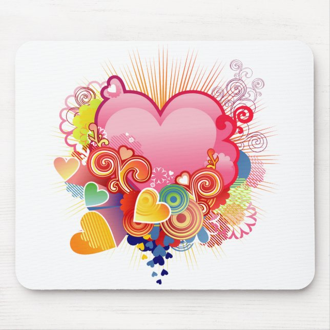 Hearts Mouse Pad (Front)