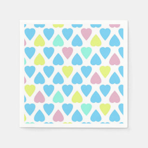 Hearts multicolor napkins