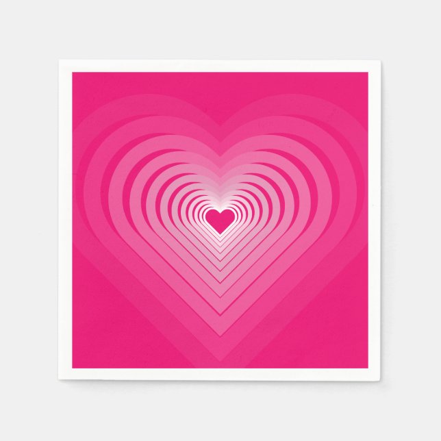 Hearts Napkins Pink - Love (Front)