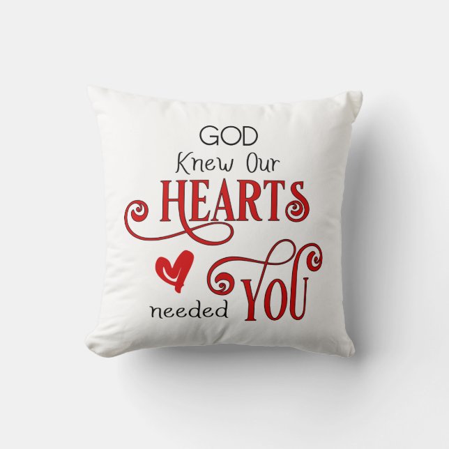 Hearts Needed You Throw Pillow (Front)