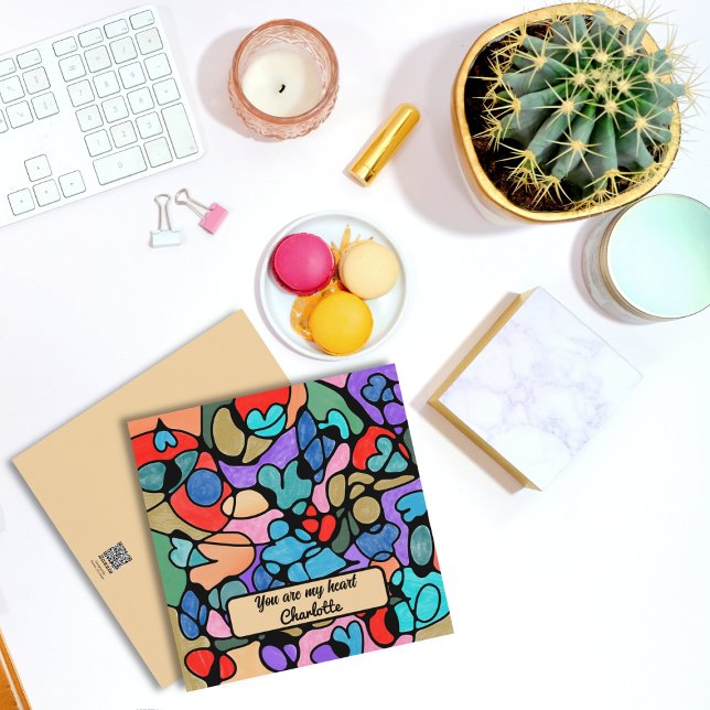 HEARTS NEUROGRAPHIC DIGITAL WATERCOLORS HOLIDAY CARD (Creator Uploaded)