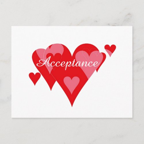 Hearts of Acceptance by Janz White Postcard