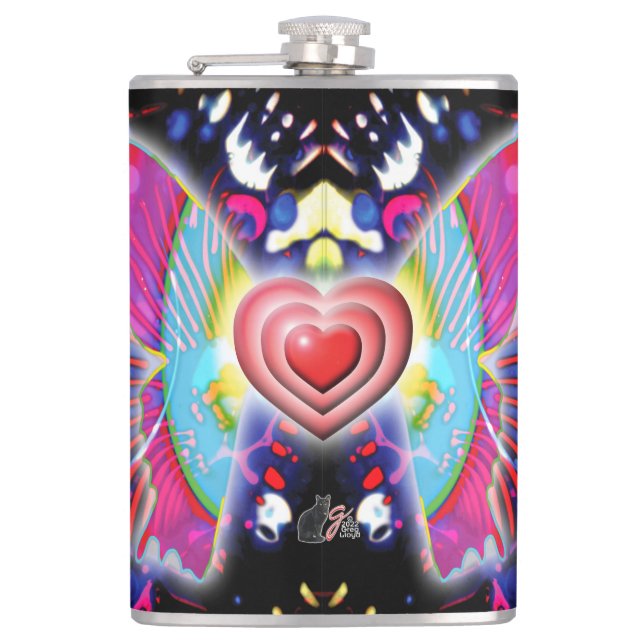 Hearts Of Glys Flask (Front)