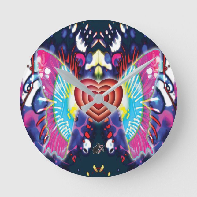 Hearts Of Glys Round Clock (Front)