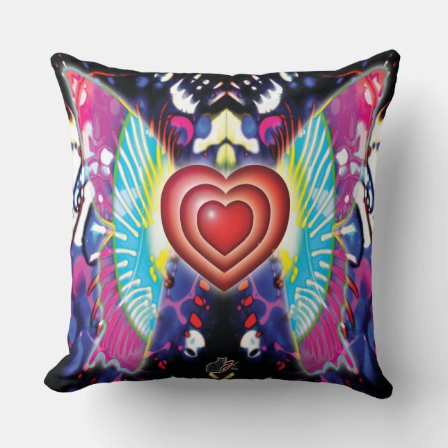 Hearts Of Glys Throw Pillow (Front)