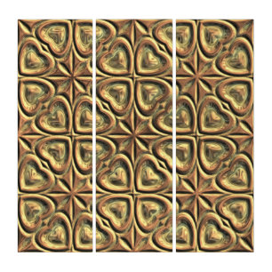 Hearts of Gold Triptych