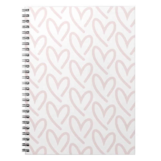 Hearts of Hearts Light Pink Notebook | Zazzle.com