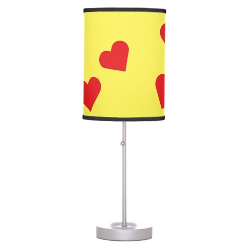 Hearts of Joy Colorful Red and Yellow Home Dcor  Table Lamp