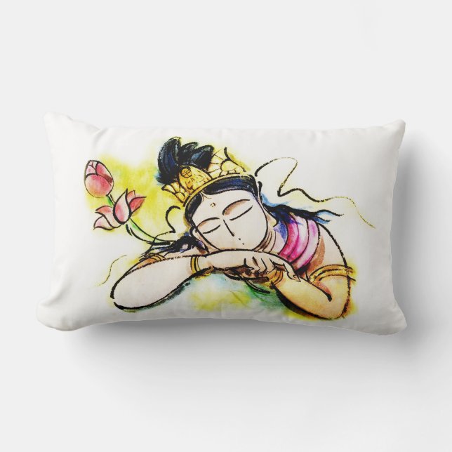 Hearts of Kannon / 観音の心 Lumbar Pillow (Front)