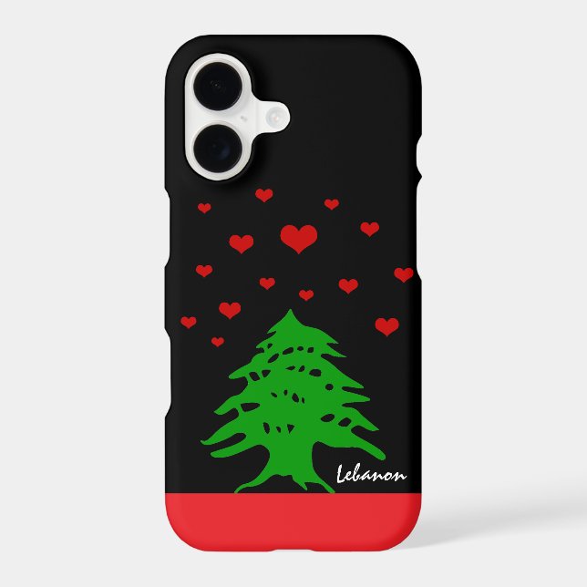 Hearts of Lebanon & Lebanese flag fashion / Love Case-Mate iPhone Case (Back)