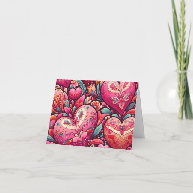 Hearts of love card (Back)