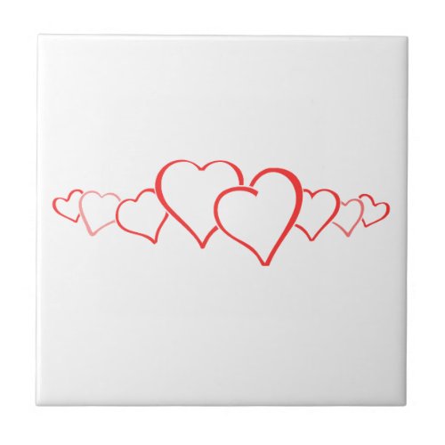 hearts of love Ceramic Tile