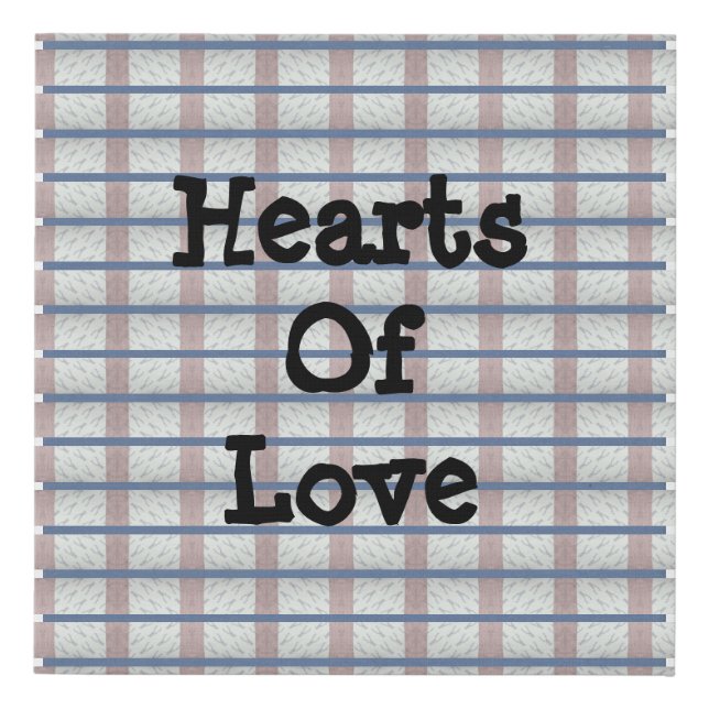 Hearts Of Love Faux Canvas Print (Front)