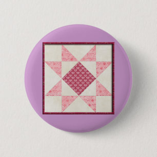 Hearts of Love Quilt Pinback Button