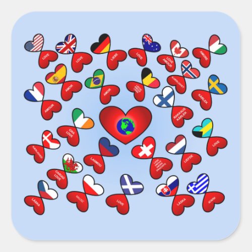 hearts of love stickers