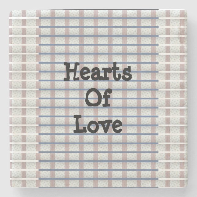 Hearts Of Love Stone Coaster (Front)