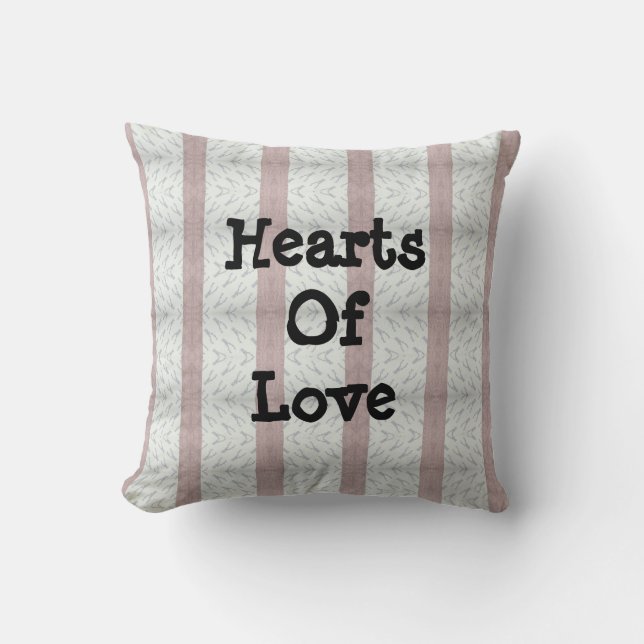 Hearts Of Love Throw Pillow (Front)