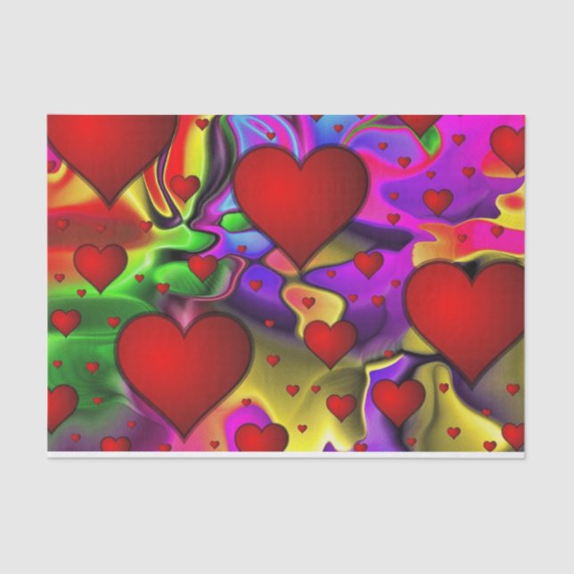 hearts of love tissue paper (Front)