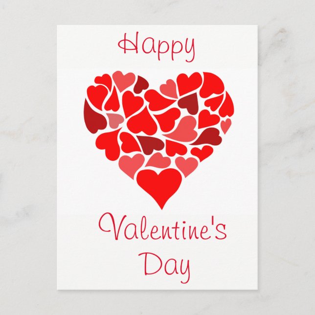 Hearts of Love Valentine's Day postcard (Front)