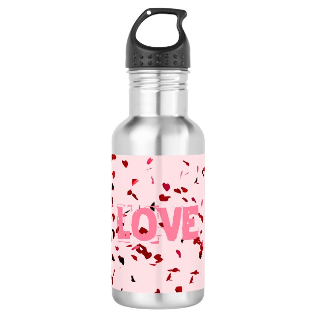 Hearts Of Love Water Bottle (Front)