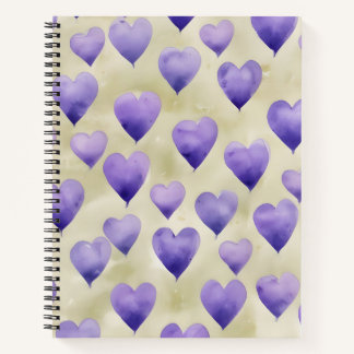 Hearts of Water and Violet Notebook