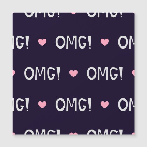 Hearts OMG text cute pattern