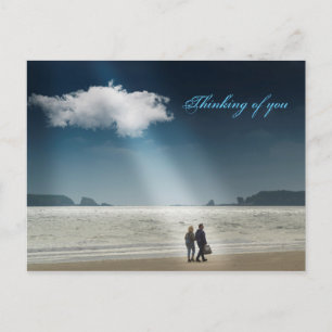 Hearts on a Beach. Postcard