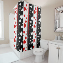  Hearts on a black and white background