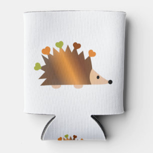 Hearts on a Hedgehog Can Cooler
