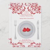 Hearts on a Plate Valentine's Day Invitation (Front/Back)