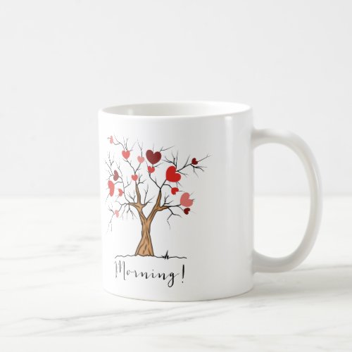 Hearts on a Tree Good Morning Mug