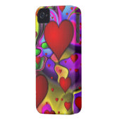 Hearts on Bright Background Case-Mate iPhone Case (Back Left)